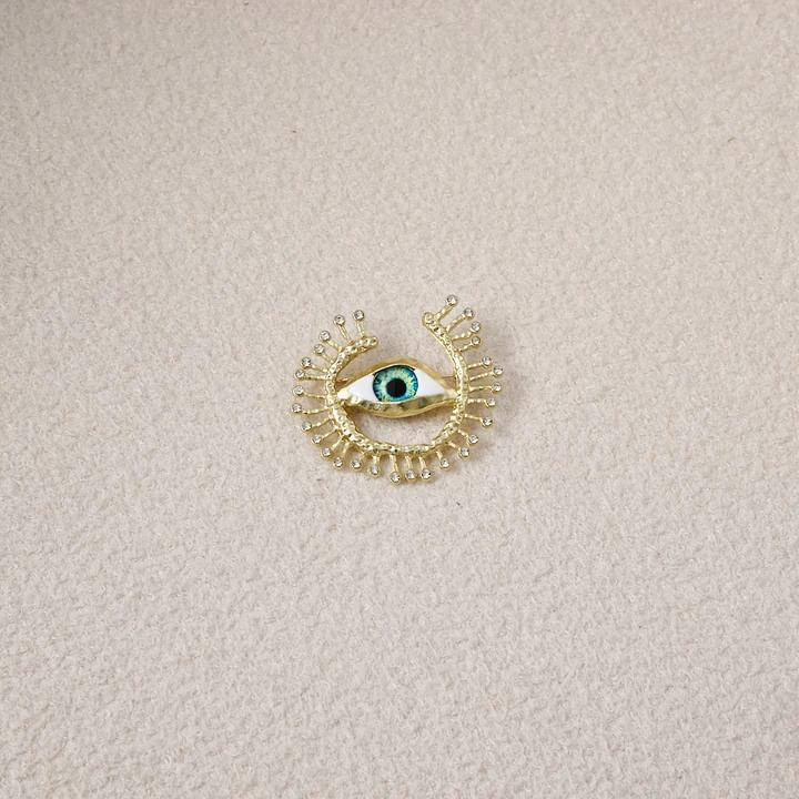 Radial Eye Brooch